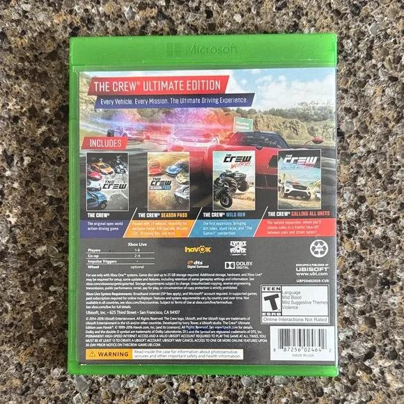 The Crew Ultimate Edition for Xbox One - Green Case Like NEW - Picture 2 of 5